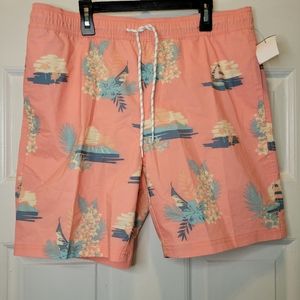 Goodfellow & Co Peach Neon Swim Trunks sz Medium